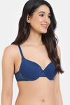 Zivame Beautiful Basics Push-Up Wired Medium Coverage Bra - Navy Peony — thumbnail 3